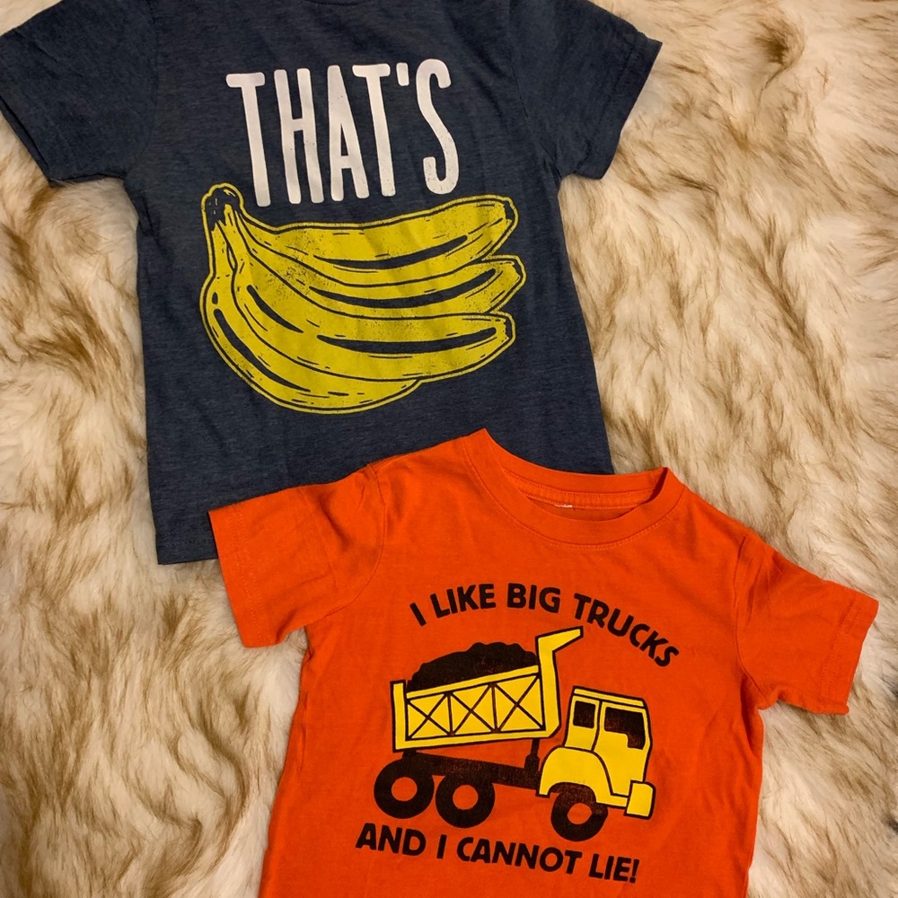 2 Funny toddler graphic tees sizes 3T